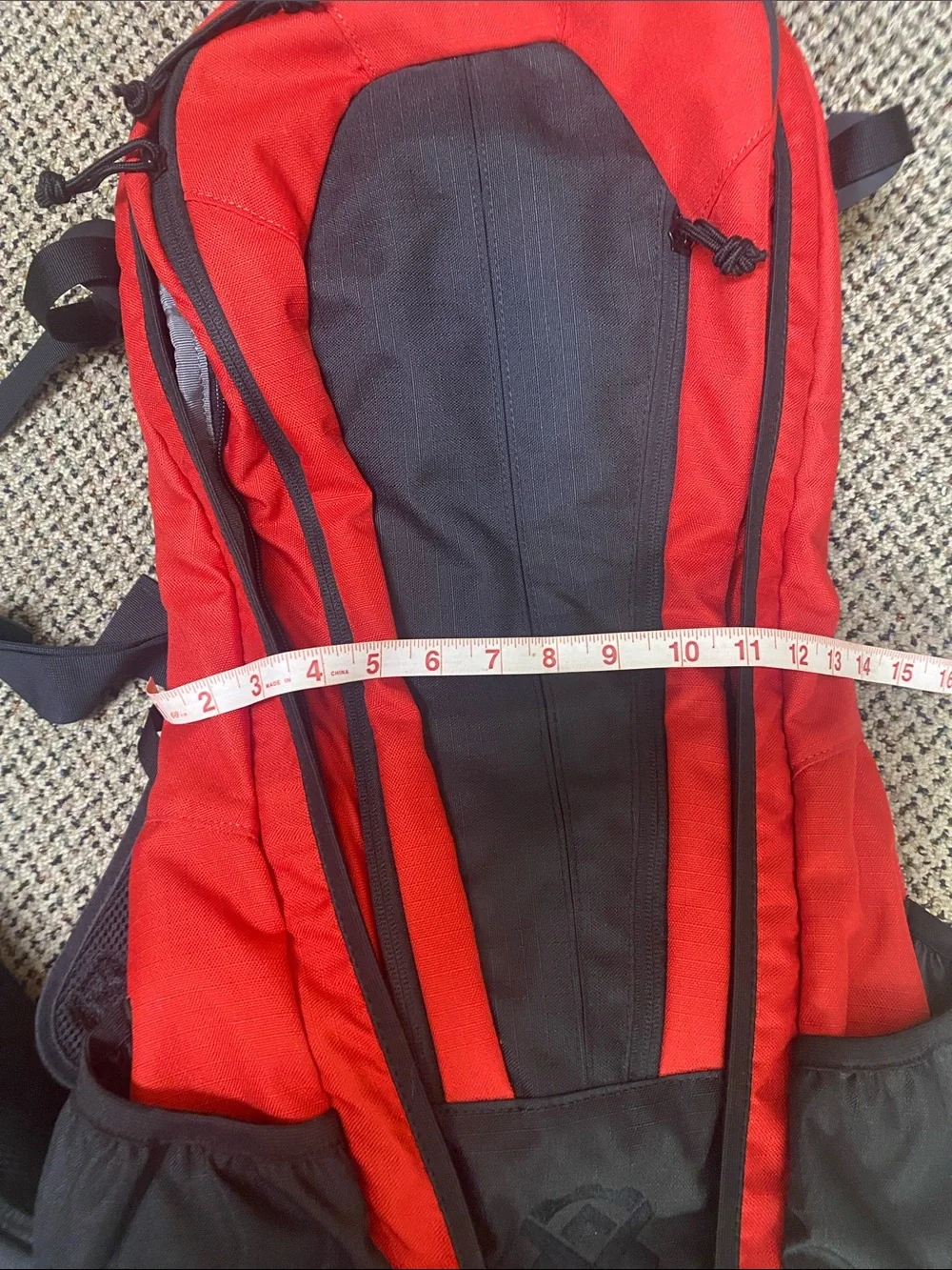 Men's Red and Black Performance Backpack - Lightweight Daypack
